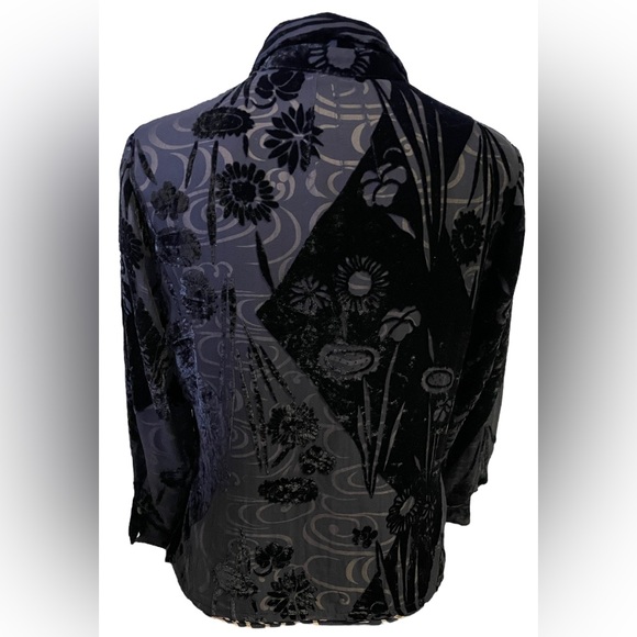 Jones New York Silk/Velour Blouse - Picture 4 of 10